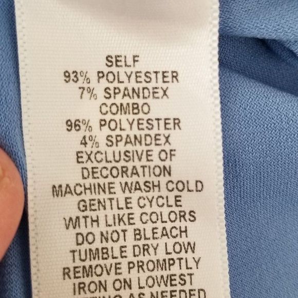 Kim Rogers Blue Print 2-Layer Top in Floral Print Metal Detail Joins Neckline XL - Picture 7 of 7